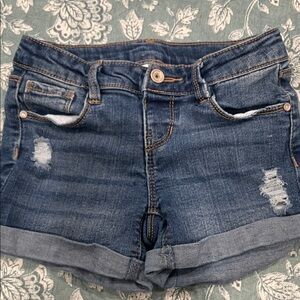 Denim Blue Girls Shorts